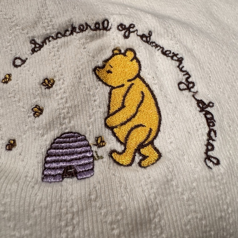 VTG Winnie The Pooh Night Gown Embroidered Cotton Lounge Sleep Adult S/M - Picture 6 of 6